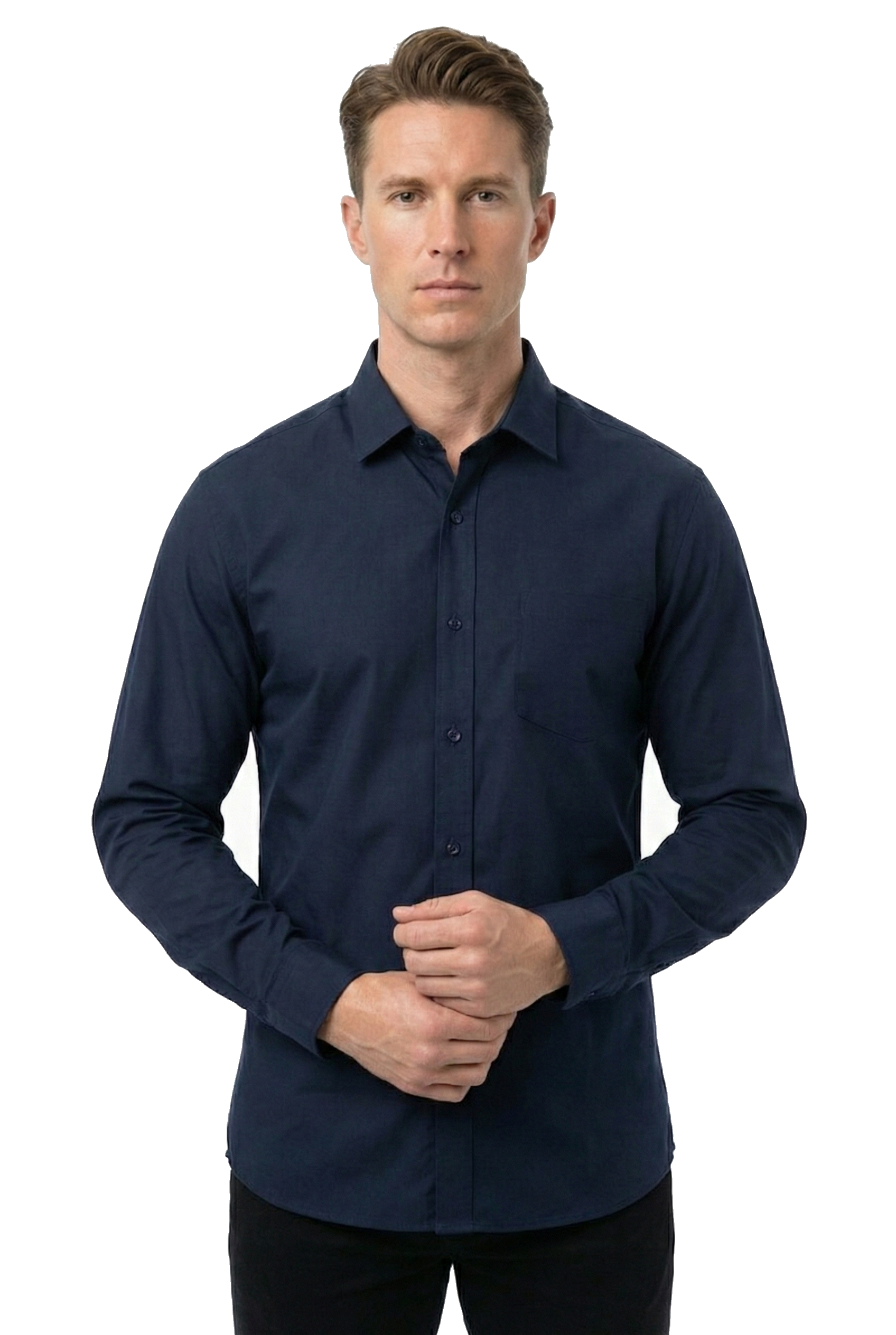 The Navy Cotton Button Down