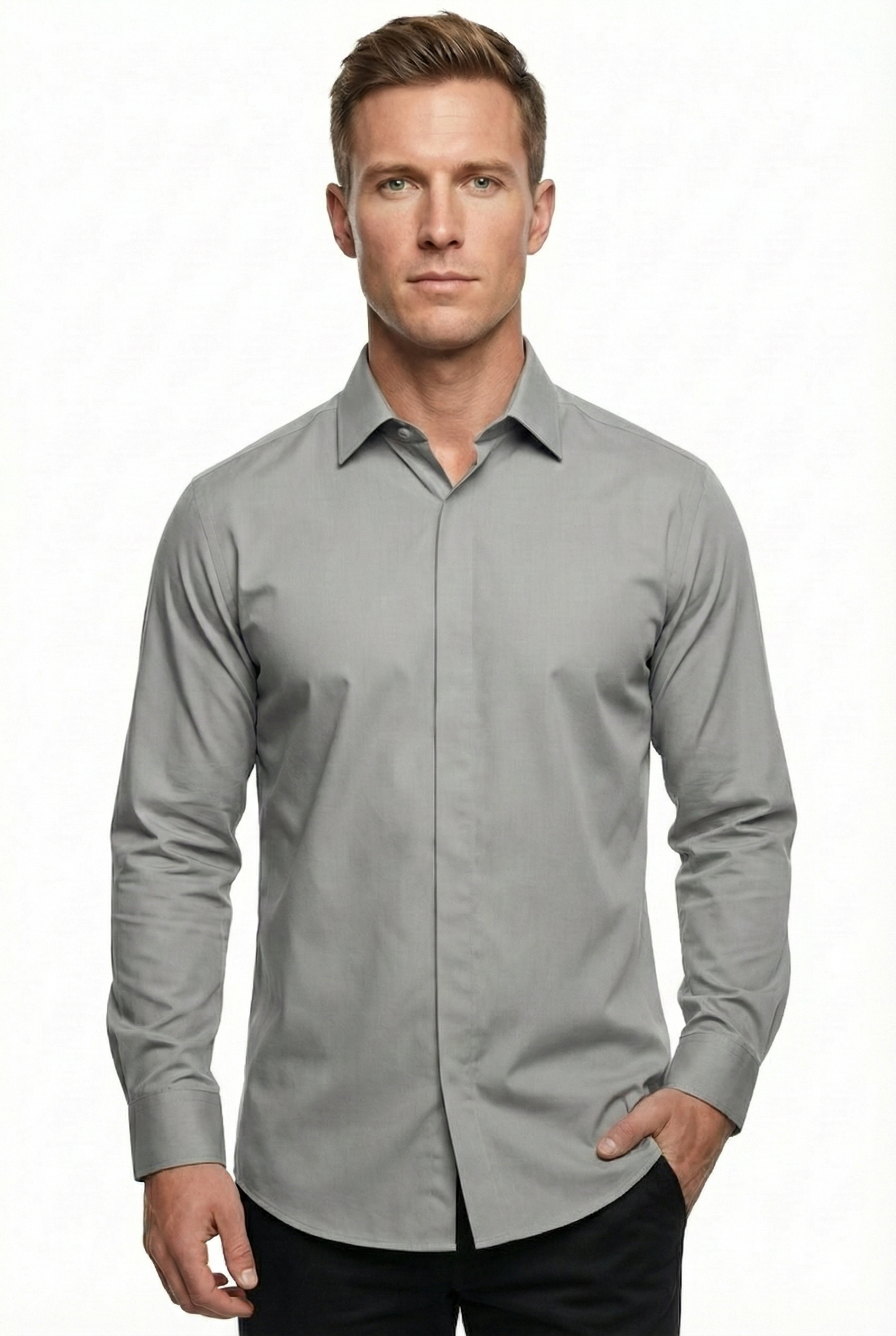 The Satin Slate Shirt