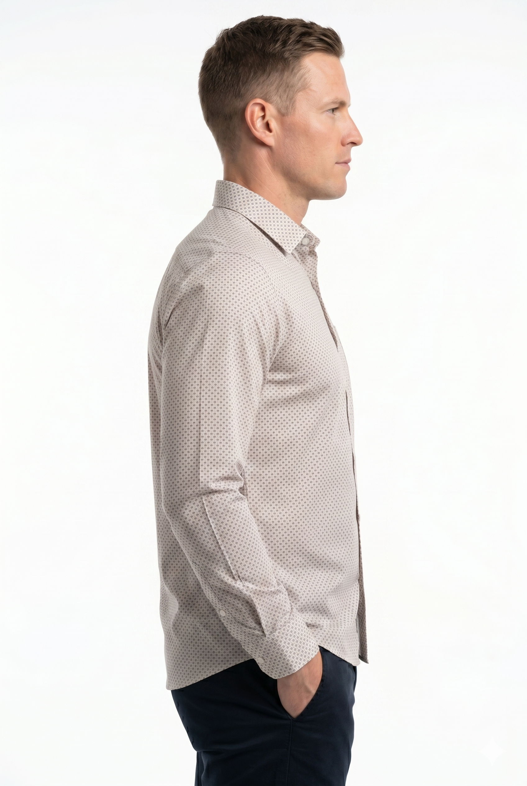 The Micro-Print Cotton Shirt