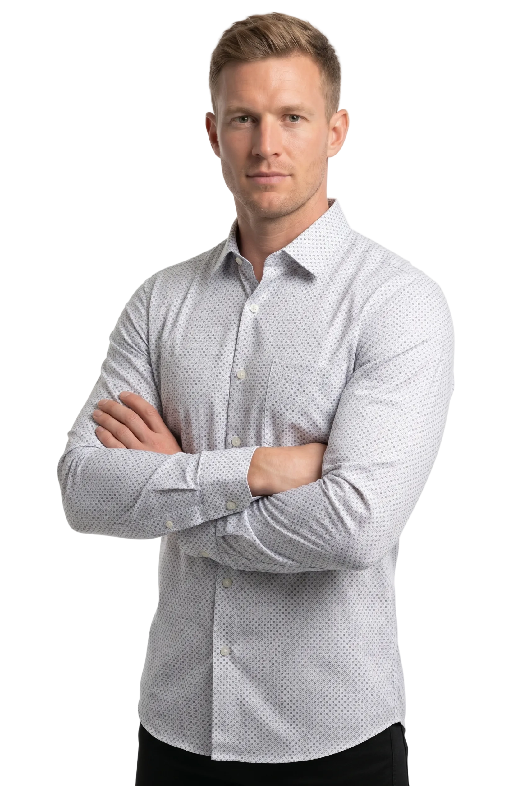 The Micro-Print Cotton Shirt