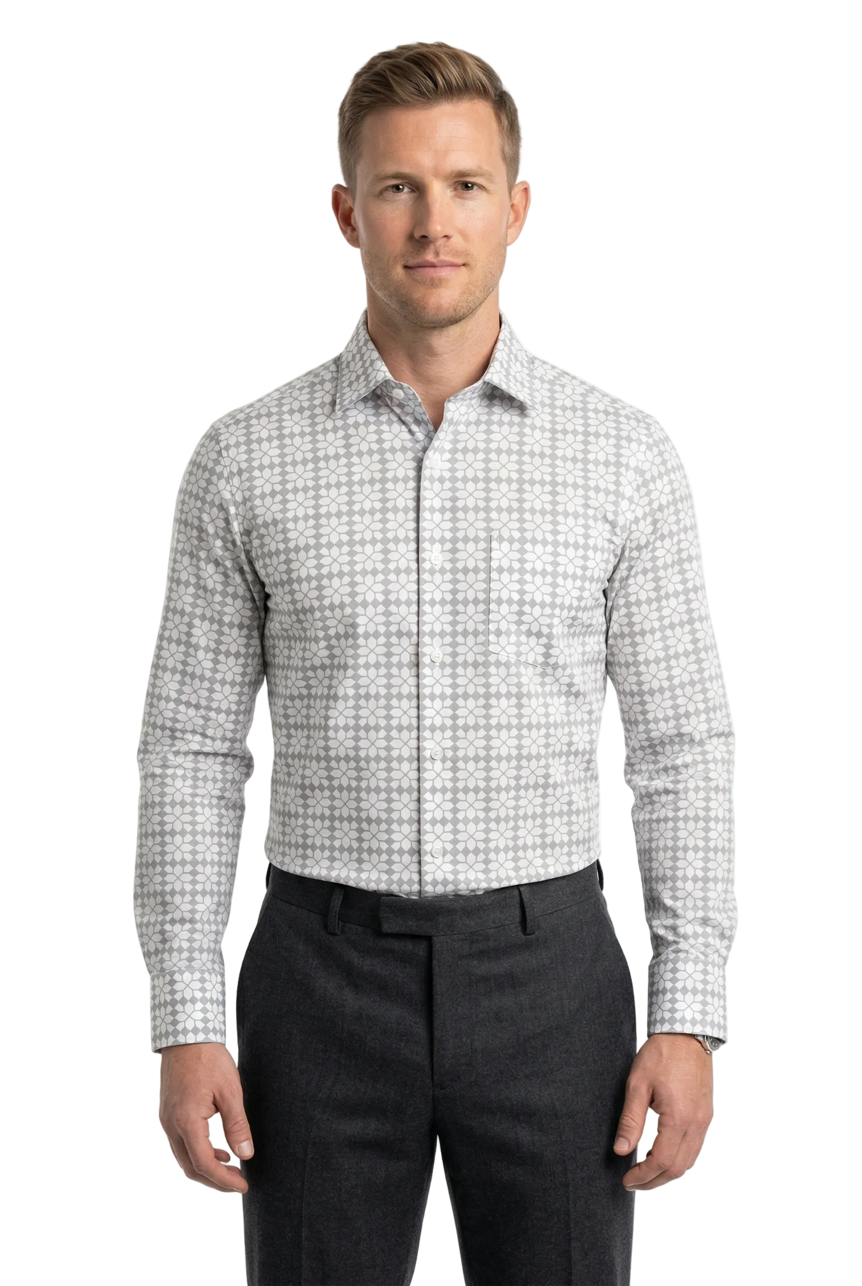 The Geo Print Cotton Shirt
